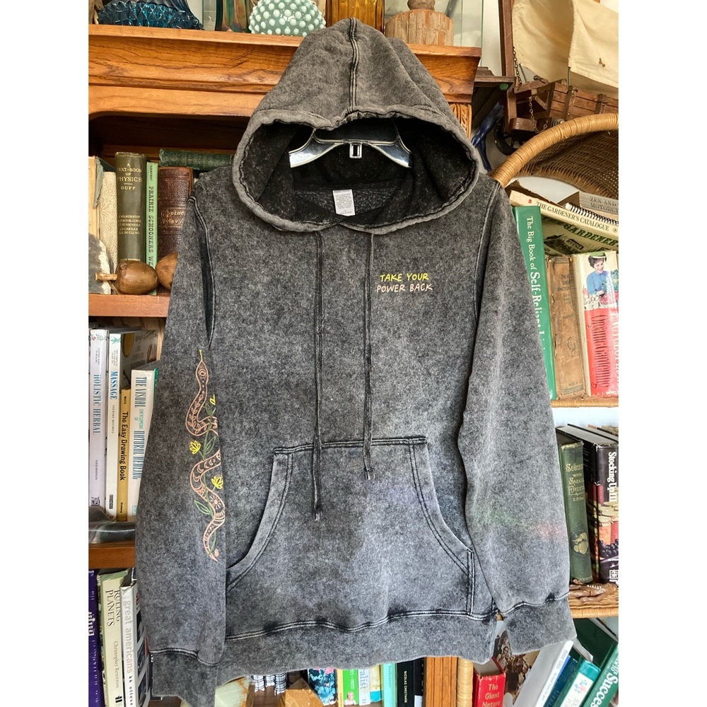 Take Your Power Back mineral wash Hoodie : transformation : snake magic : rare✨
